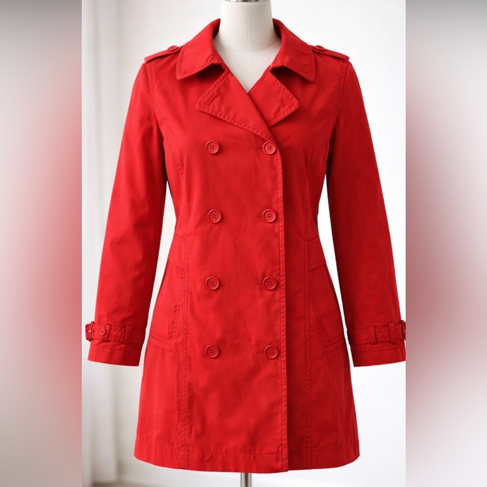 Esprit Red Trench Jacket | Women’s Size 38 / US 8